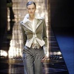 valentino US 4 wool pants velvet blazer suit set